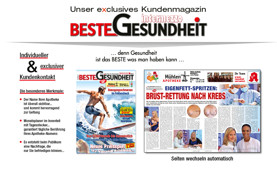 Intermezzo: Monat für Monat top-aktuelle Gesundheitsthemen